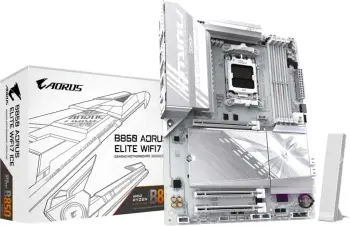 Pllakë amë Gigabyte B850 AORUS ELITE WIFI7 ICE, AM5, DDR5, e bardhë