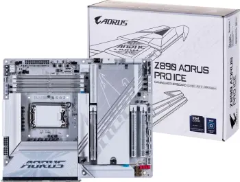 Pllakë amë Gigabyte Z890 AORUS PRO ICE, ATX, LGA 1851, DDR5 9500MHz, Wi-Fi 7, e bardhë