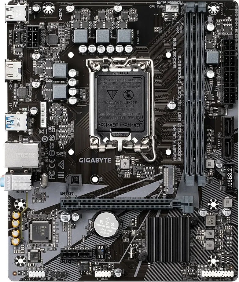 Pllakë amë GIGABYTE H610M K DDR4 - 2