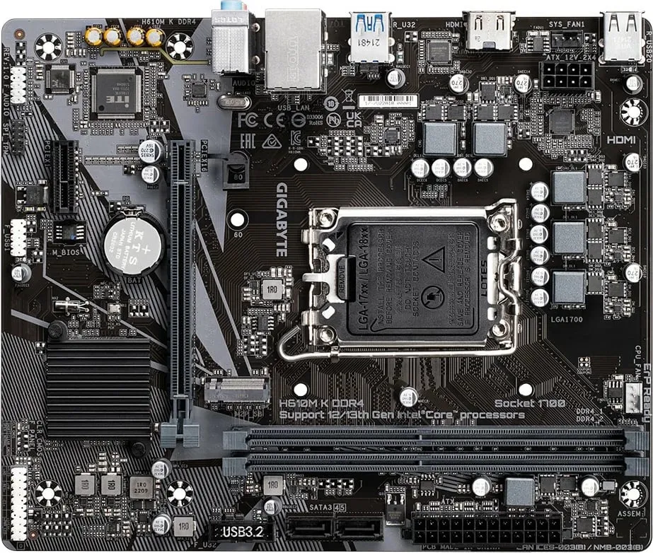 Pllakë amë GIGABYTE H610M K DDR4 - 5