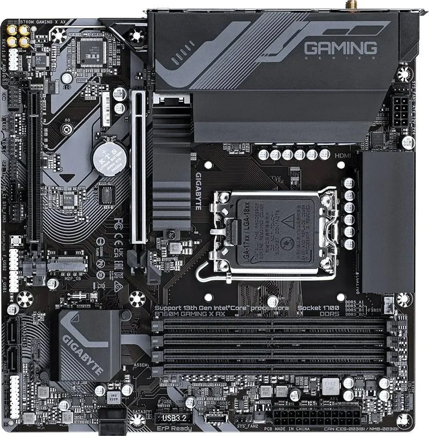 Pllakë amë GIGABYTE B760M GAMING X AX - 4