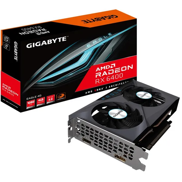 Kartelë grafike GIGABYTE RX 6400 EAGLE, 4GB, GDDR6 - 1
