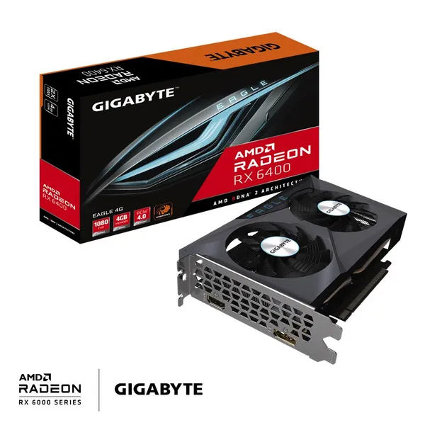 Kartelë grafike GIGABYTE RX 6400 EAGLE, 4GB, GDDR6 - 2