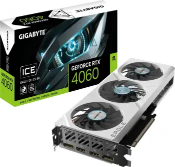 Kartelë grafike GIGABYTE GeForce RTX 4060 EAGLE ICE OC, 8GB DDR6