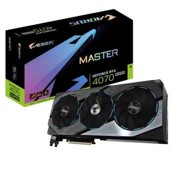 Kartelë grafike GIGABYTE VGA NVIDIA GeForce RTX 4070 SUPER AORUS MASTER OC, 12GB GDDR6X