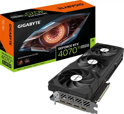 Kartelë grafike Gigabyte GeForce RTX 4070 Ti SUPER Windforce Max OC 16GB GDDR6X - 1