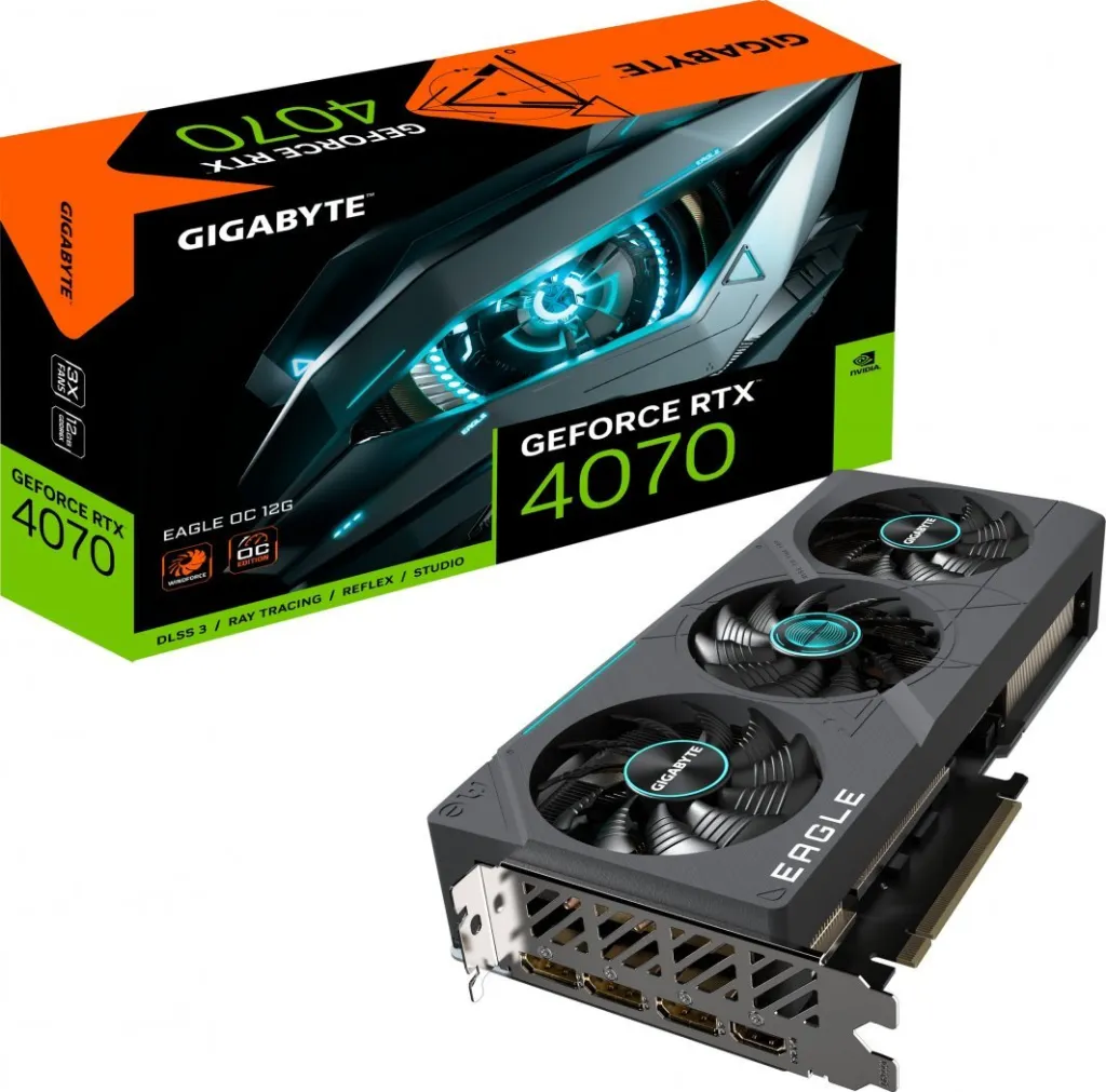 Kartelë grafike Gigabyte GeForce RTX 4070 Eagle OC, 12GB GDDR6X - 1