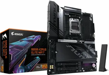 Pllakë bazë GIGABYTE B850 AORUS ELITE WIFI7, AM5, DDR5 8200 MHz, e zezë