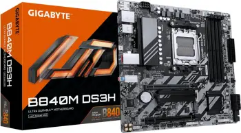 Pllakë amë Gigabyte B840M DS3H, AMD Ryzen 9000, DDR5, 2x M.2 PCIe 4.0
