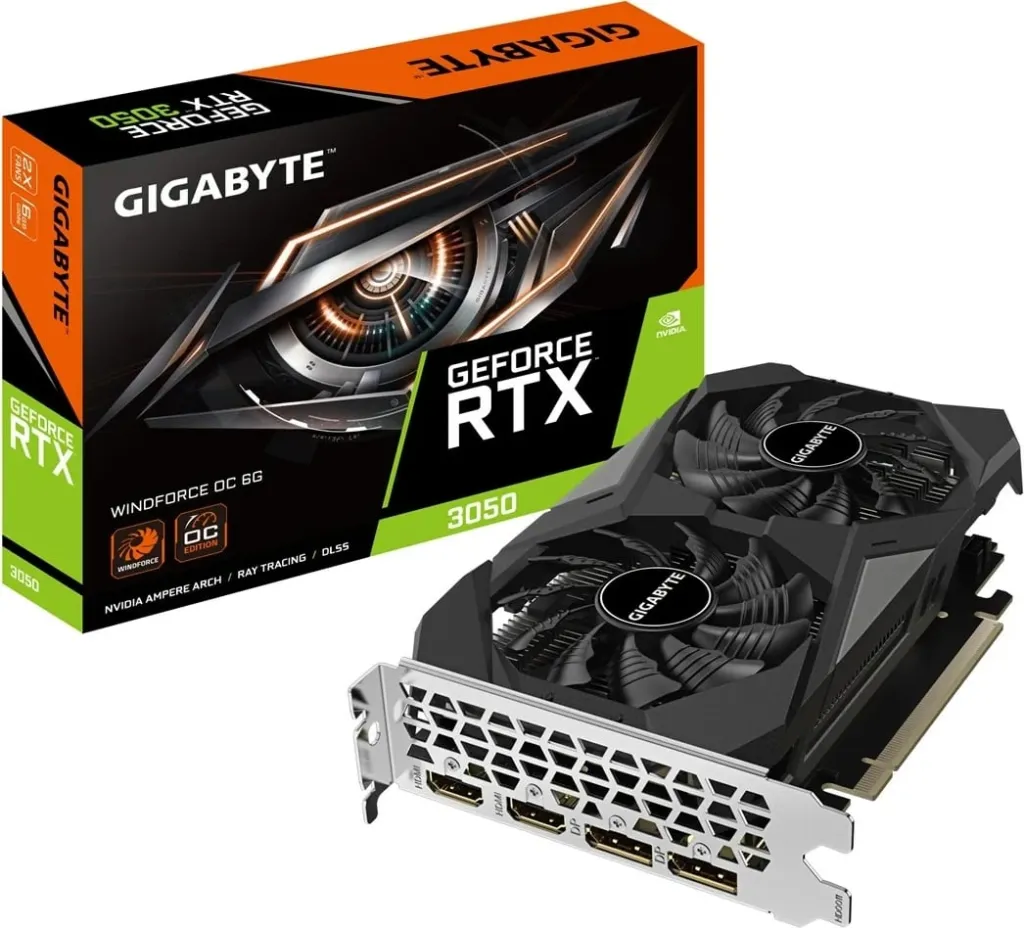 Kartelë grafike Gigabyte GeForce RTX 3050 Windforce OC 6GB GDDR6 - 1