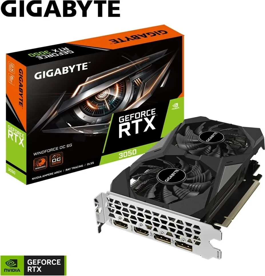 Kartelë grafike Gigabyte GeForce RTX 3050 Windforce OC 6GB GDDR6 - 5