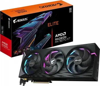 Kartelë grafike Gigabyte Radeon RX 9070 XT AORUS ELITE 16GB, E zezë