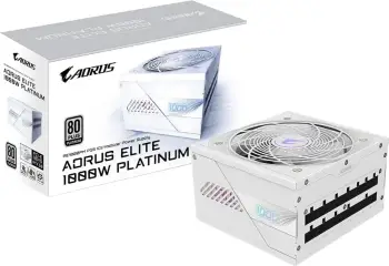 Njësi furnizimi me rrymë Gigabyte AORUS ELITE P1000W ICE, PCIe 5.0, 80 PLUS Platinum, e bardhë