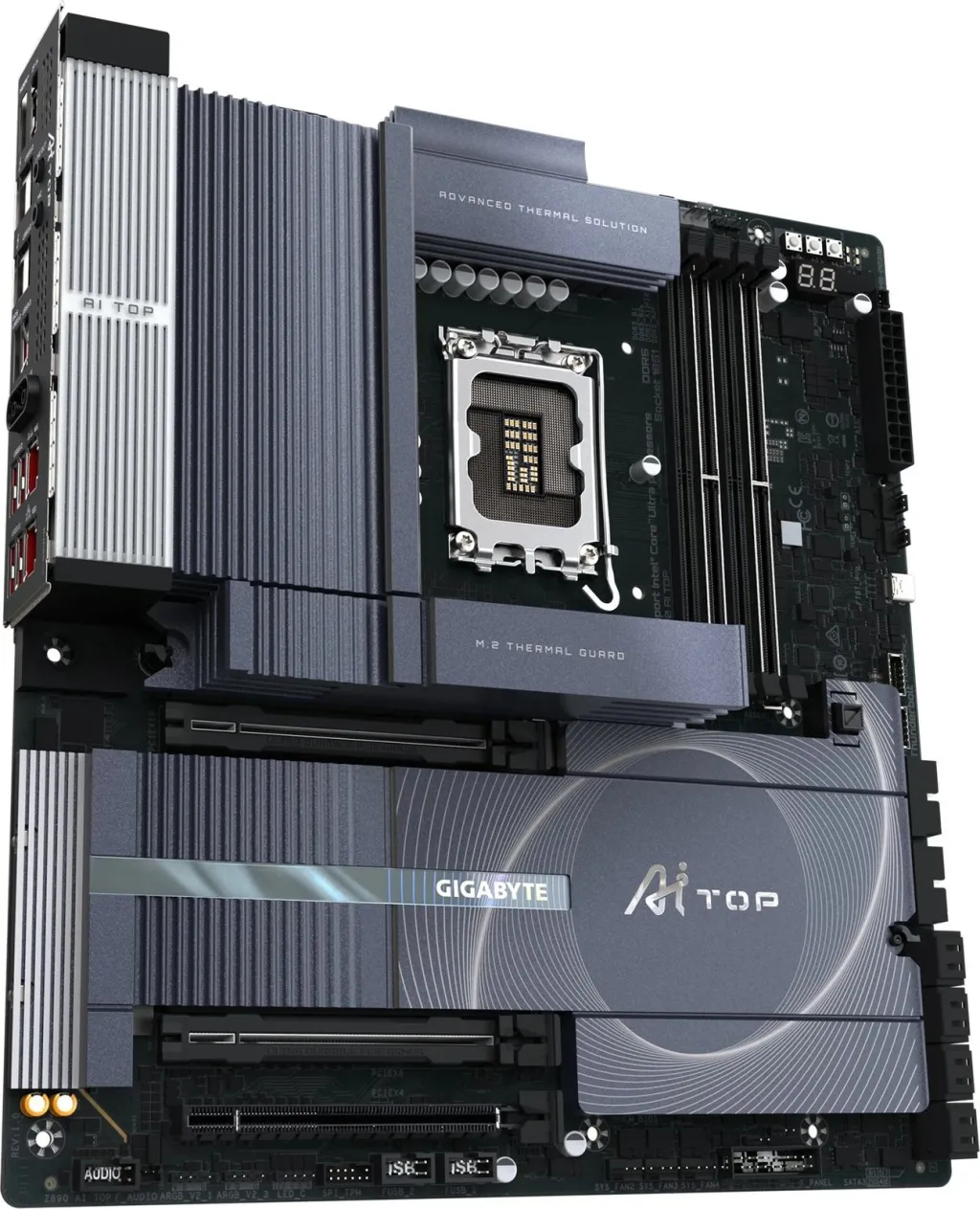 Pllakë amë Gigabyte Z890 AI TOP, Intel, gri - 3