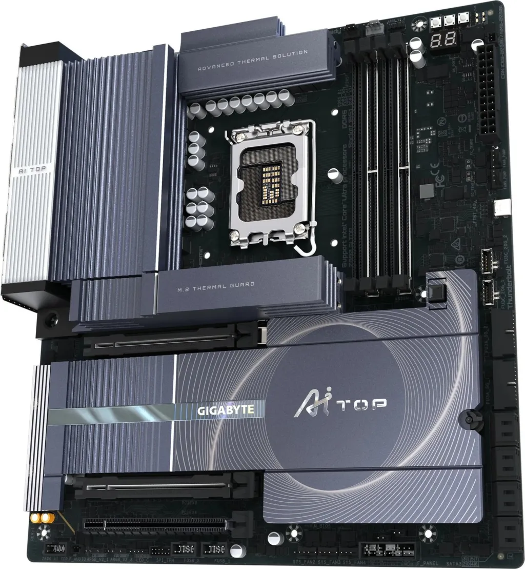 Pllakë amë Gigabyte Z890 AI TOP, Intel, gri - 4