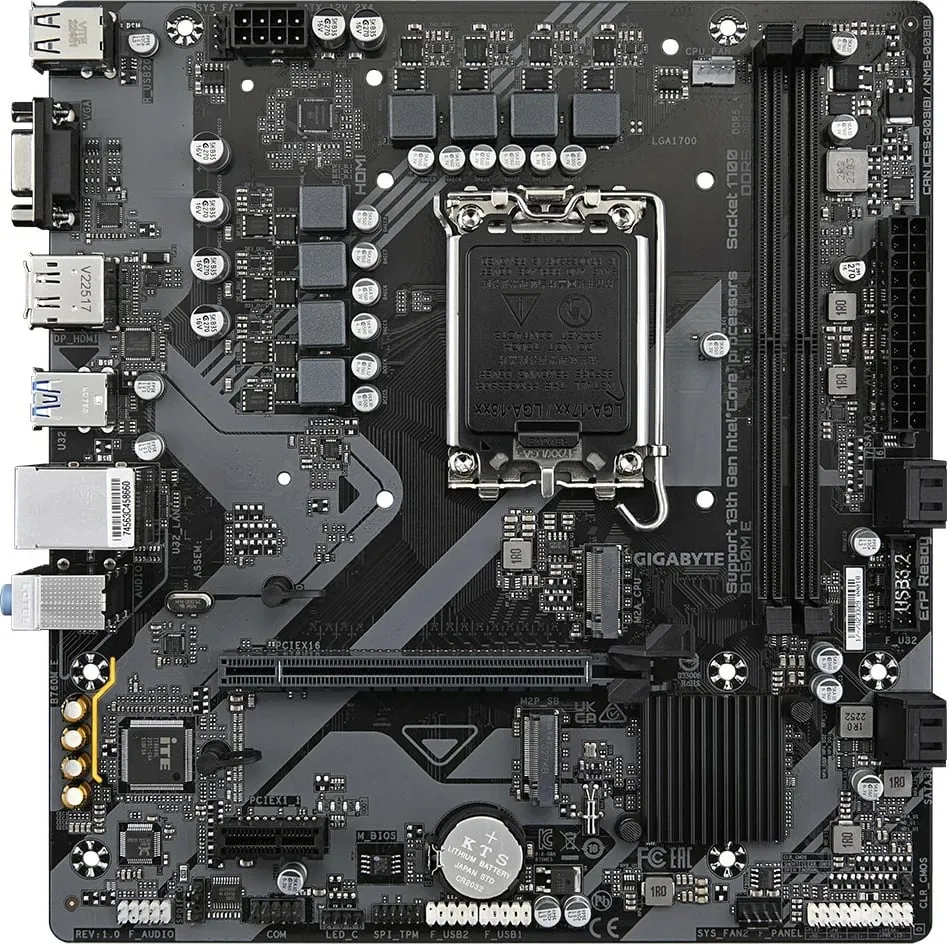 Pllakë amë Gigabyte B760M E, Socket 1700, micro ATX - 2