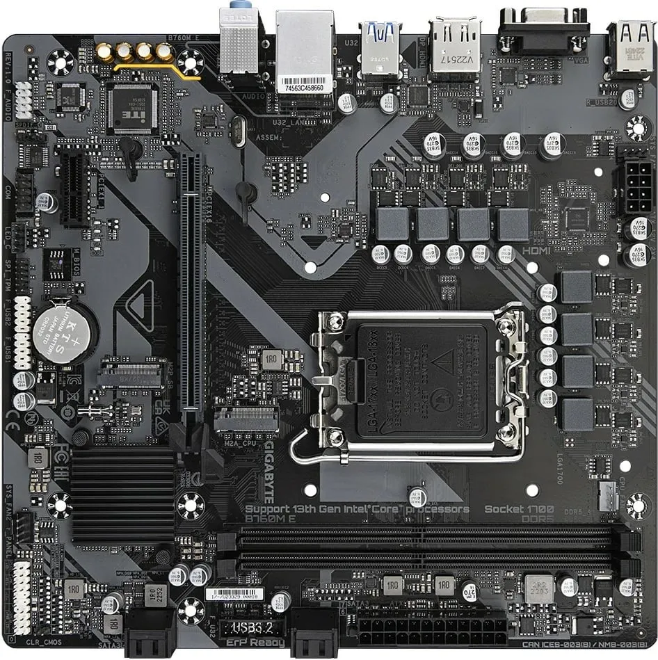 Pllakë amë Gigabyte B760M E, Socket 1700, micro ATX - 4
