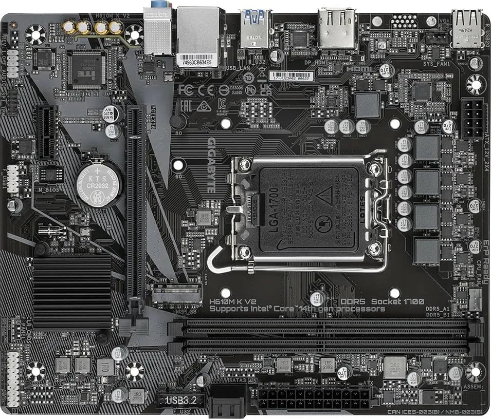 Pllakë amë Gigabyte GA-H610M K V2, Socket 1700, micro ATX - 4