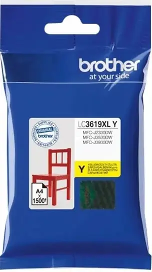 Ngjyrë për printer Brother LC-3619XLY, 1500 faqe, e verdhë