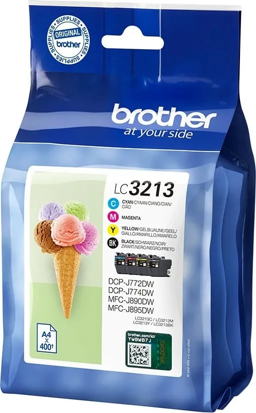 Ngjyrë printeri Brother LC-3213, 400 faqe, cian/magenta/e verdhë/e zezë - 2