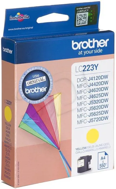 Ngjyrë për printer Brother LC223Y, e verdhë - 1