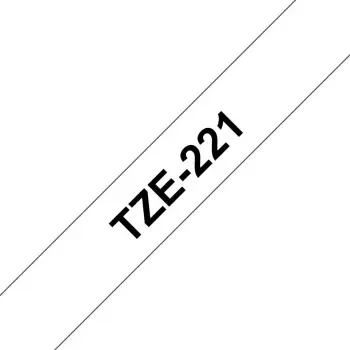 Etiketa ngjitëse Brother TZE-221, 9mm, të bardha / zeza