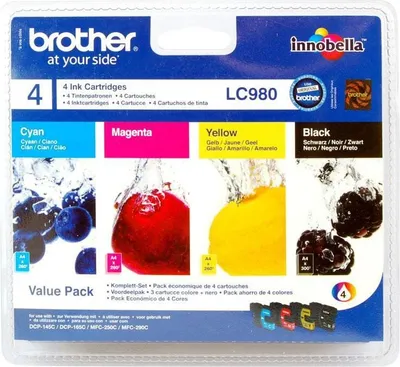 Set ngjyra për printer Brother LC-980 VALBP, 4500 faqe, shumëngjyrësh - 2