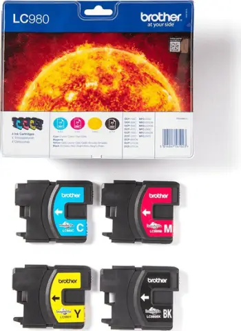 Set ngjyra për printer Brother LC-980 VALBP, 4500 faqe, shumëngjyrësh