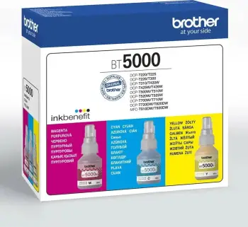 Ngjyrë për printer Brother BT-5000C, 15000 faqe, e kaltër/verdhë/vjollcë