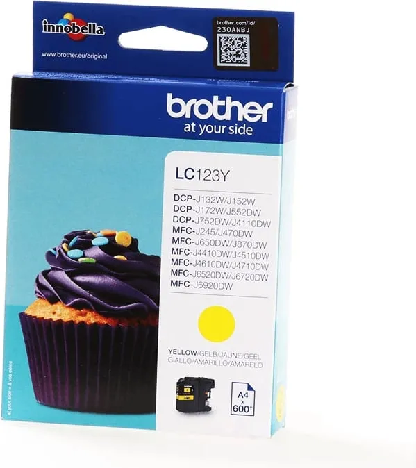 Ngjyrë Brother LC-123Y, e verdhë - 1