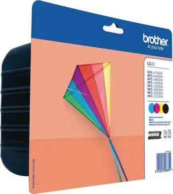 Ngjyrë për printer Brother LC-223VALBP, 550 faqe, e zezë/verdhë/vjollcë/kaltër