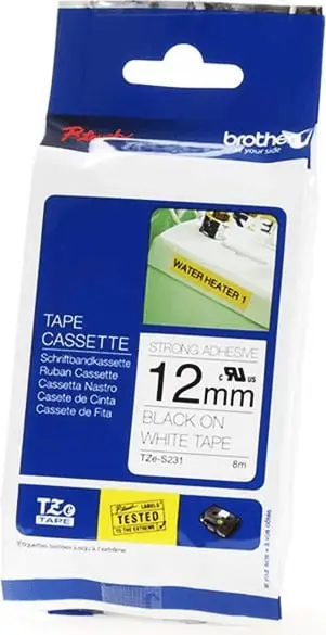 Shirit për printer Brother TZE-S231, i bardhë