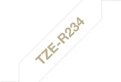 Shirit për printer Brother TZE-R234, e bardhë / ari - 3