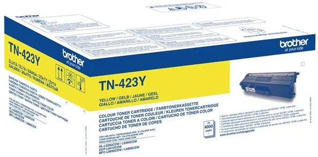 Toner për printer Brother TN-423Y, ngjyrë e verdhë - 1