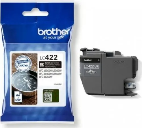Ngjyrë për printer Brother LC422BK, e zezë - 1