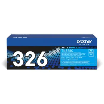 Toner Brother Original Cartridge TN-326C /Up to 3,500 Pages (ISO/IEC 19798) – Blu