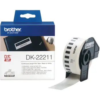 Etiketa film Brother DK-22211, 54mm, e bardhë me të zezë