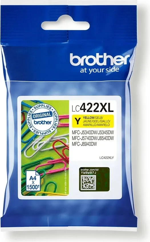 Toner Brother LC-422XLY, 1500 faqe, Verdhë - 1