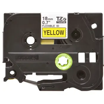Brother TZe-FX641 Labelling Tape (Flexible ID, 18mm x 8m) – Zezë në të Verdhë