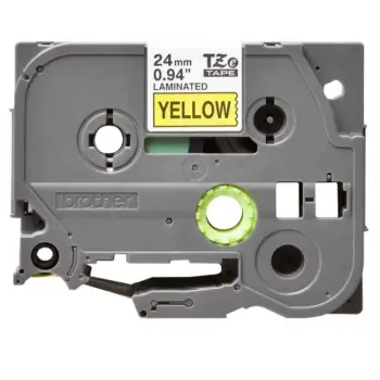 Printer Label Brother TZe-651 – 24mm / Verdhë-Zezë