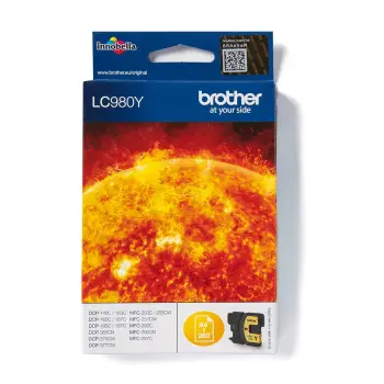 Kasetë ngjyrë Brother LC980Y, 260 faqe, Ngjyrë Verdhë