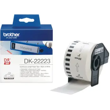 Letër termike Brother DK-22223 / 50mm / e bardhë / pa ngjitës / për etiketim të vazhdueshëm