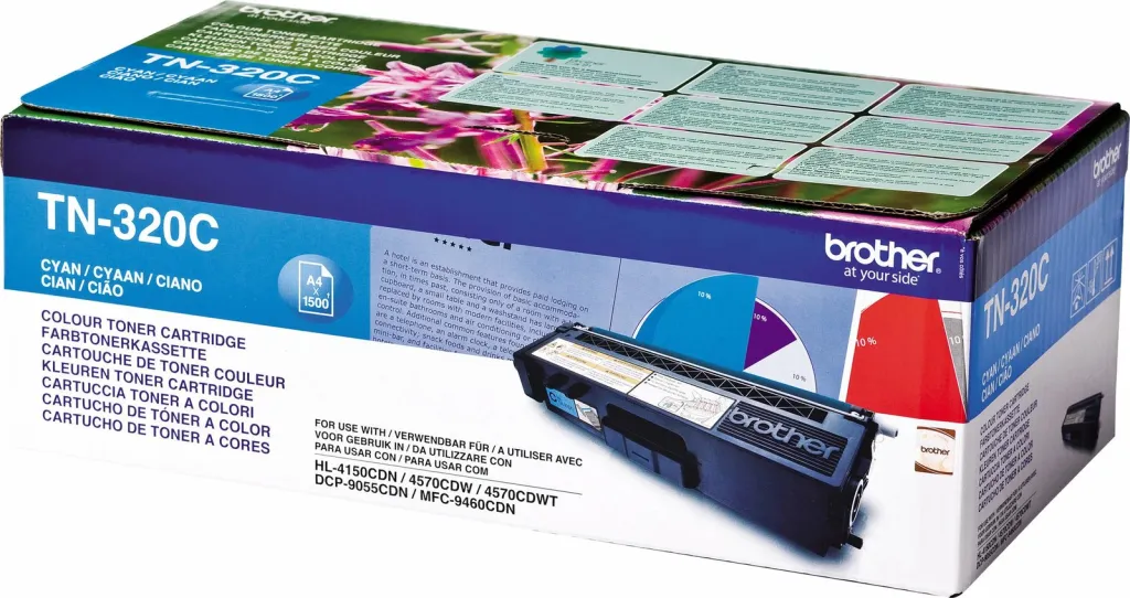 Toner Brother TN-320C, Cian, për printer laser - 2