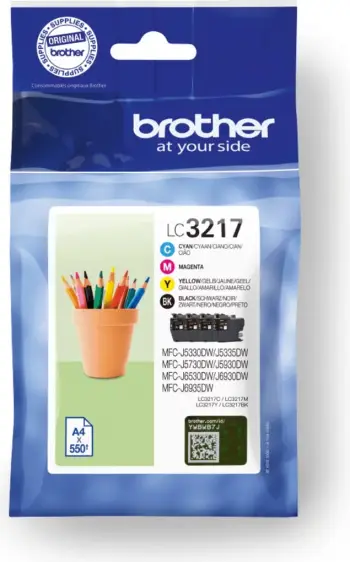 Set kartrica boje, Brother, LC-3217VAL, standard yield, black/cyan/magenta/yellow, multipack