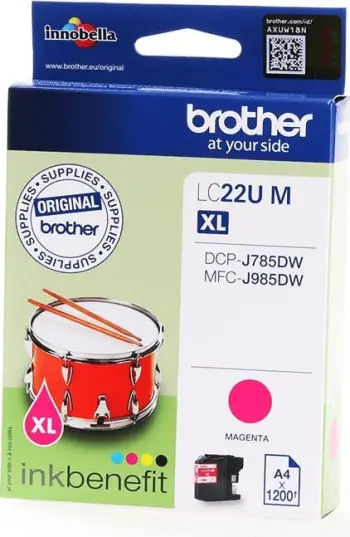 Patron boje, Brother, LC-22UM XL, 1200 faqe, Magenta