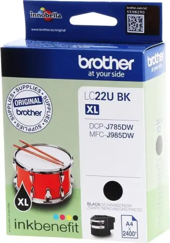 Kartush boje, Brother, LC-22U BK, XL 2400 faqe, e zezë
