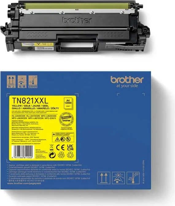 Toner Brother TN-TN821XXLY, i verdhë - 3