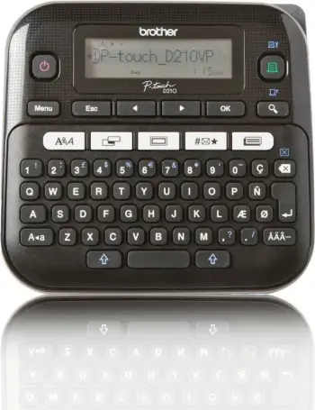 Printer etiketa Brother PT-D210VP, QWERTY, termal, 180x180 DPI, 20mm/s, e zezë