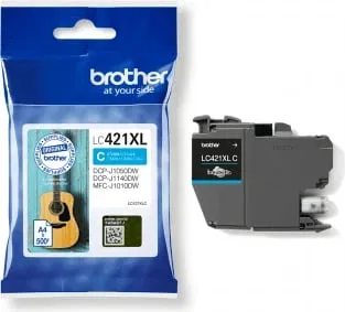 Fishek boje, Brother LC-421XLC, XL 500 faqe, cyan - 1