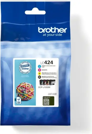 Toner Brother LC424VAL, 4 copë, 750 faqe, Multipak, Ngjyrë e zezë, Cian, Magenta, Verdhë